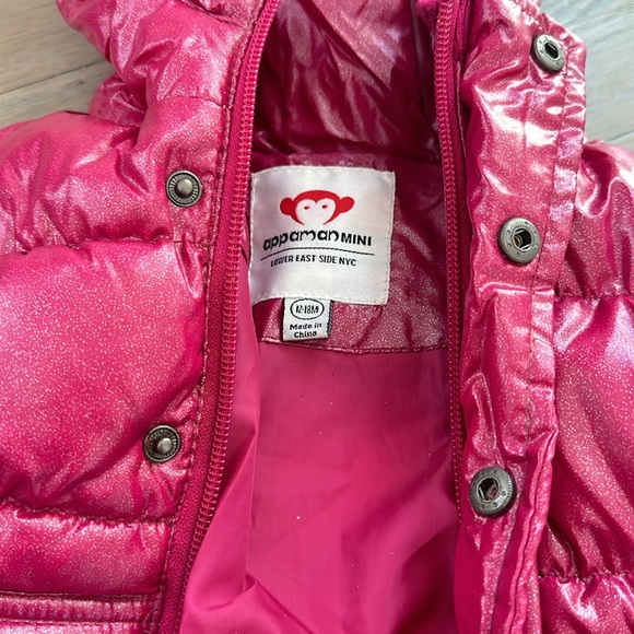 Appaman Mini Pink Sparkle Puffer Coat Size 12-18mo - Picture 4 of 10